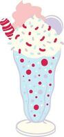 algodão doce milkshake ilustração vetor