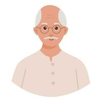 idosos homem vestindo olho óculos ilustração em branco fundo. vetor