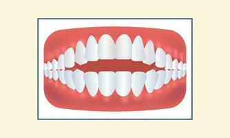 aberto mordida dentes ícone contra amarelo fundo. vetor