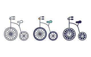Alto roda bicicleta vetor ícone