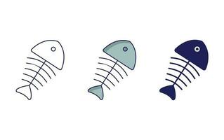 ícone de vetor de espinha de peixe