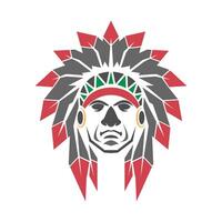 nativo americano ícone logotipo Projeto vetor