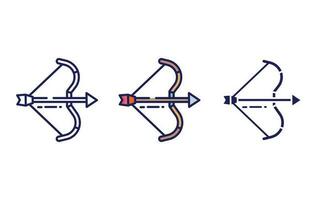 ícone de vetor de arco e flecha