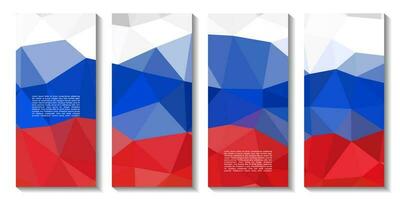 conjunto do abstrato criativo brochuras com Rússia colorida fundo vetor ilustração