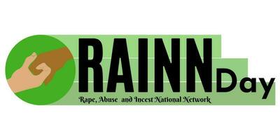 chover estupro, Abuso, e incesto nacional rede dia, horizontal bandeira Projeto em a importante social tema vetor