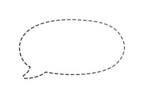 geométrico quadrinho discurso bolha balão fez do pontilhado tracejadas linha rabisco vetor ilustração