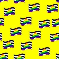 em linha reta aliados orgulho bandeira. lgbt comunidade bandeira vetor