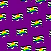 em linha reta aliados orgulho bandeira. lgbt comunidade bandeira vetor