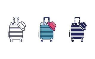 ícone de vetor de mala de viagem