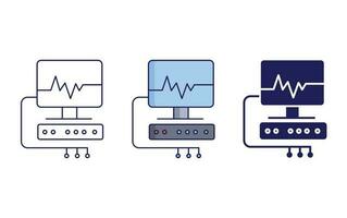 ecg máquina vetor ícone