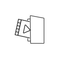 vídeo quadros dentro uma fita vetor ícone ilustração