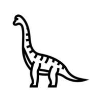 braquiossauro dinossauro animal linha ícone vetor ilustração