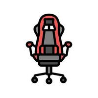 cadeira jogos pc cor ícone vetor ilustração