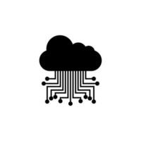 nuvem, tecnologia vetor ícone ilustração