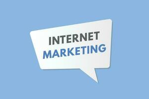 Internet marketing texto botão. Internet marketing placa ícone rótulo adesivo rede botões vetor