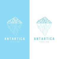 montanha logotipo, antártico iceberg logotipo projeto, natureza panorama vetor, produtos marca ilustração ícone vetor