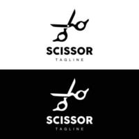 tesouras logotipo, corte Ferramentas vetor, barbearia navalha tesouras simples projeto, ilustração modelo ícone vetor