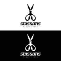 tesouras logotipo, corte Ferramentas vetor, barbearia navalha tesouras simples projeto, ilustração modelo ícone vetor