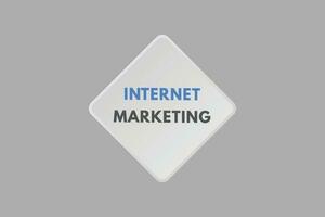 Internet marketing texto botão. Internet marketing placa ícone rótulo adesivo rede botões vetor