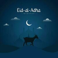 vetor eid al adha Mubarak islâmico festival social meios de comunicação bandeira