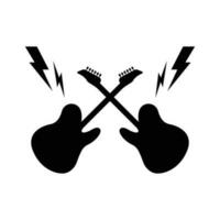 música e banda clássico logotipo, guitarra, música clube vintage logotipo vetor