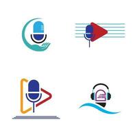 podcast logotipo e símbolo vetor