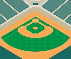 Ilustração de parque de beisebol vetor