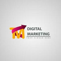 moderno marketing o negócio logotipo vetor modelo, digital marketing, direção. comece Projeto conceito