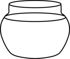 vetor ilustração do vidro jarra, líquido jarra, cheio jarra, rabisco e esboço