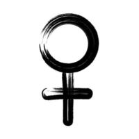 símbolo de uma mulher. símbolo de gênero feminino isolado em uma ilustração de background.vector branco vetor