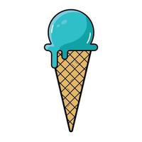 ilustração de sorvete sobremesa doce comida fria vetor