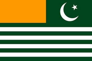 bandeira de azad kashmir, cores oficiais e proporção. ilustração vetorial. vetor