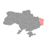 luhansk oblast mapa, província do Ucrânia. vetor ilustração.