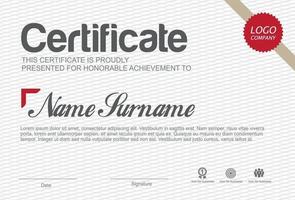 modelo de certificado de agradecimento, borda de certificado multiuso com design de crachá vetor