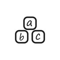 carta uma b c logotipo alfabeto vetor ícone ilustração