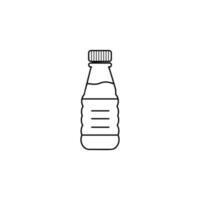 leite garrafa linha vetor ícone ilustração