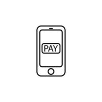 Móvel telefone, Forma de pagamento vetor ícone ilustração