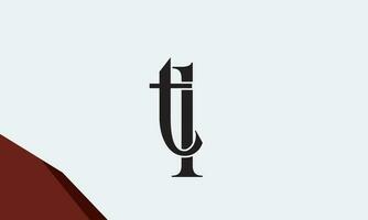 letras do alfabeto iniciais monograma logotipo tl, lt, t e l vetor