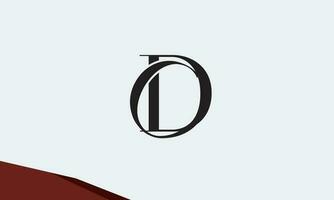 letras do alfabeto iniciais monograma logotipo fazer, od, d e o vetor