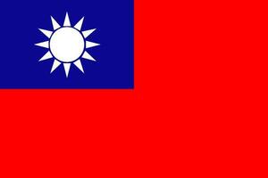 a bandeira do Taiwan. vetor