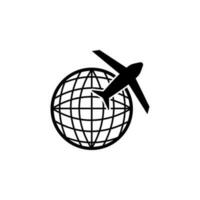 avião sobre a mundo vetor ícone ilustração