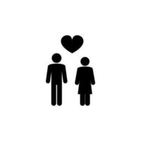 coração e casal vetor ícone ilustração