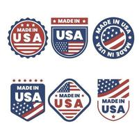 coleção de logotipos made in USA vetor