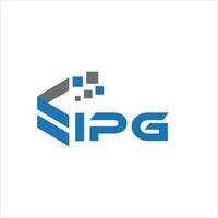 design de logotipo de carta ipg em fundo branco. conceito de logotipo de letra de iniciais criativas ipg. design de letra ipg. vetor
