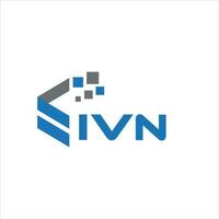 design de logotipo de carta ivn em fundo branco. conceito de logotipo de carta de iniciais criativas ivn. design de carta ivn. vetor