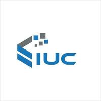 design de logotipo de carta iuc em fundo branco. conceito de logotipo de letra de iniciais criativas iuc. design de letra iuc. vetor