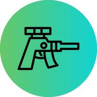 Franco atirador rifle vetor ícone Projeto