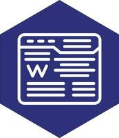 design de ícone vetorial da wikipedia vetor