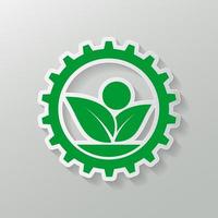 equipamento ecológico e design de folha vetor