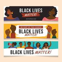banner de campanha vidas negras importam vetor